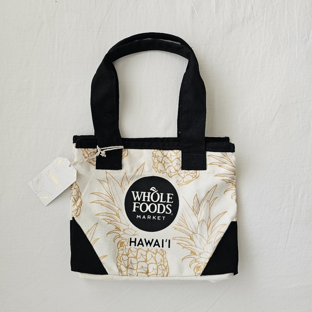 Wholefoods Hawaii and Tags Hawaii Co. collab Canvas Tote Bag - Golden Pineapple